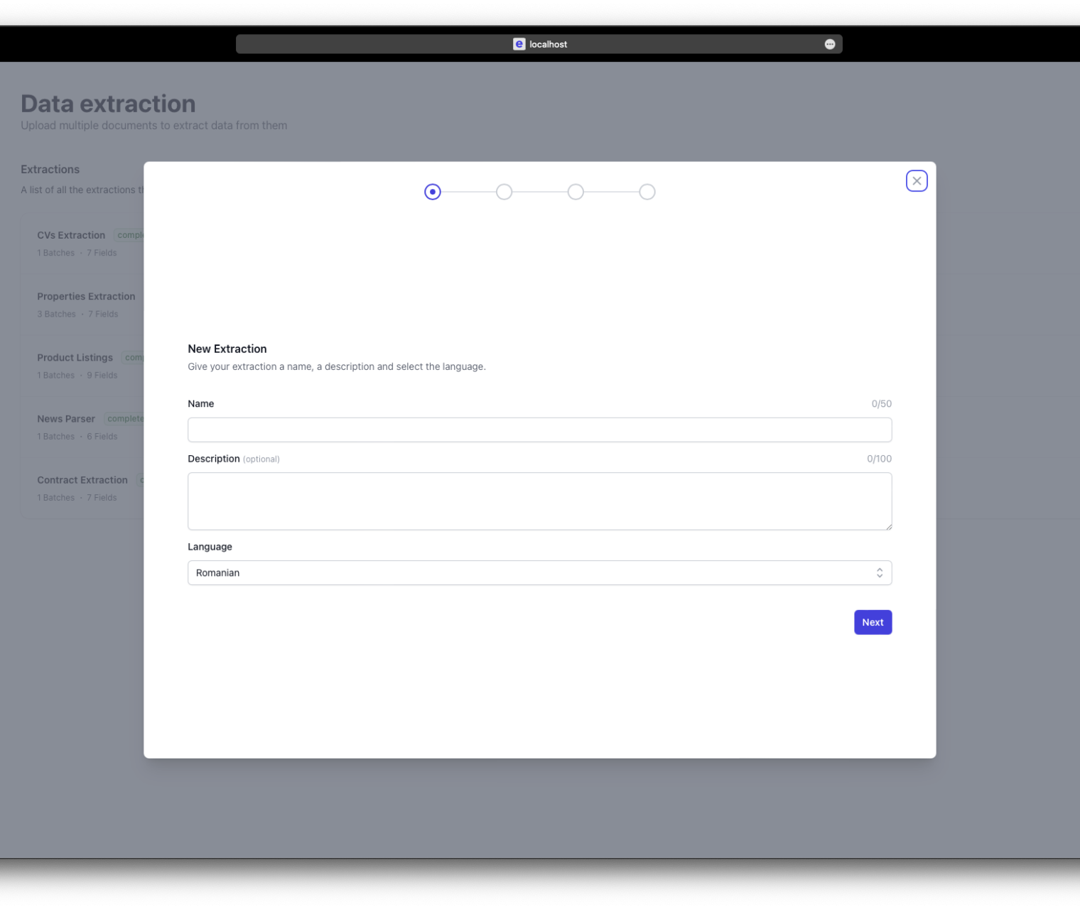 business card data extraction platform